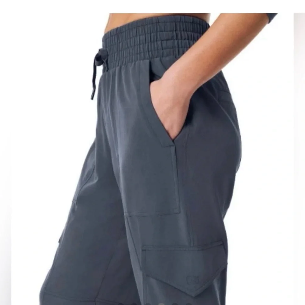 SPANX Out Of Office Cargo Jogger in Dark Storm Pant Large Tall - NEW without tag - Picture 2 of 8